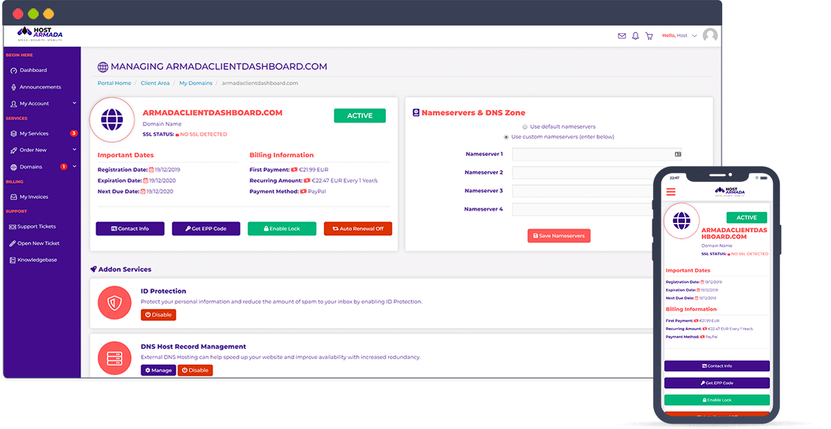 Manage Domains